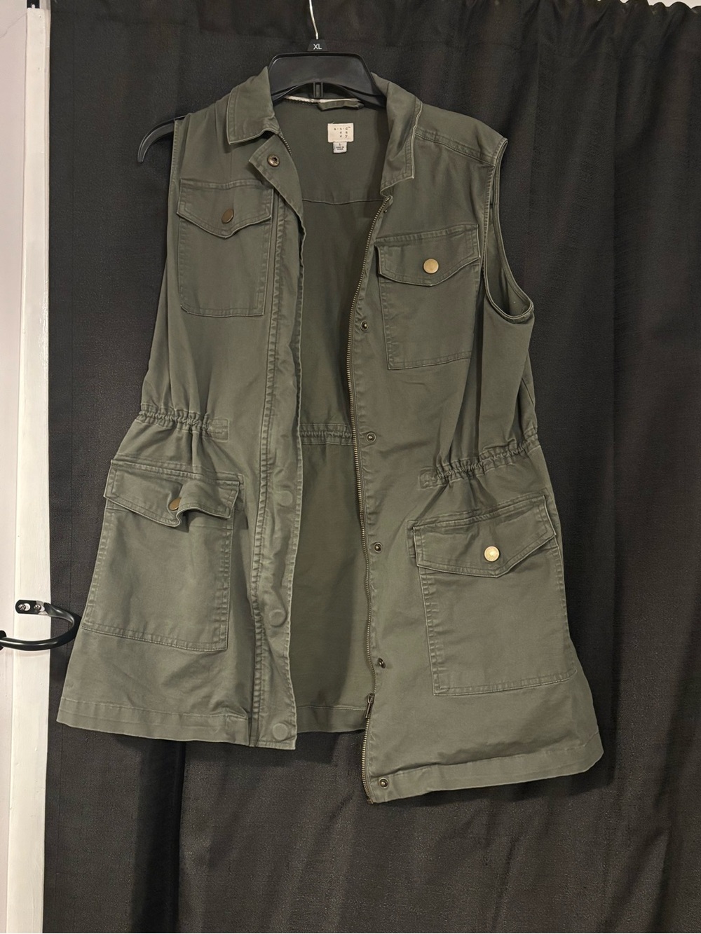 a new day Olive Green Utility Sleeveless Anorak Vest